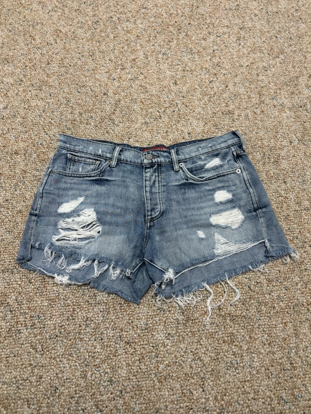Lucky Brand The Boyfriend Short 6/28 Distressed Denim Shorts